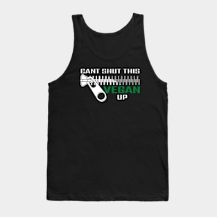 Funny Vegan Zipper Voice For Animals Tank Top